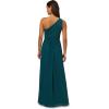 image:imageAdrianna Papell Womens One Shoulder Chiffon Gown  Long Evening Gown with Pleated Skirt Fitted Bodice amp Side Leg Slit Hunter 14
