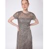 image:imageAdrianna Papell Womens ShortSleeve Grid Beaded GownLead