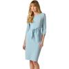 image:imageAdrianna Papell Womens Bow Sheath Dress with Three Quarter SleevesBlue Mist