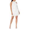 image:imageAidan Mattox Womens Beaded Halter Swing DressIvorySilver
