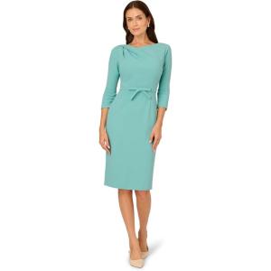 image:imageAdrianna Papell Drape Neck Sheath MIDI DressSmoky Jade
