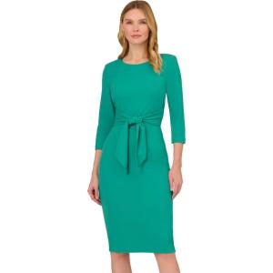 image:imageAdrianna Papell Womens Bow Sheath Dress with Three Quarter SleevesBotanic Green
