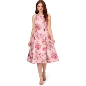 image:imageAdrianna Papell Womens Jacquard Flared DressBlush Multi