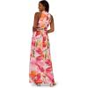 image:imageAdrianna Papell Womens Floral Chiffon Ring GownPinkOrange Multi