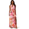 image:imageAdrianna Papell Womens Floral Chiffon Ring GownPinkOrange Multi