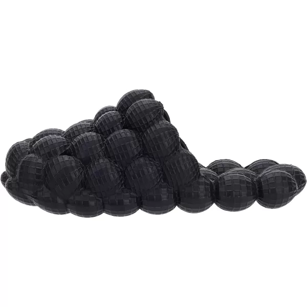 BRONAX Bubble Slides for Adults and Kids  Ultra Cushioned Funny Lychee Massage SlippersBlack