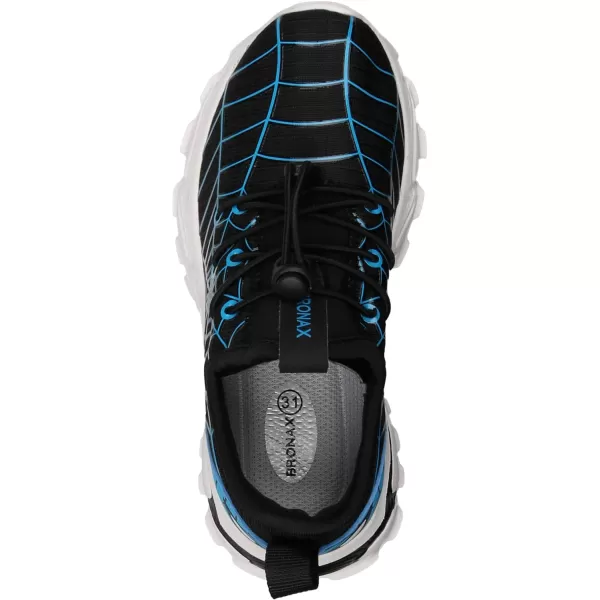 BRONAX LittleBig Boys Tennis Shoes  Comfortable amp Lightweight Sneakers for KidsBlackBlue