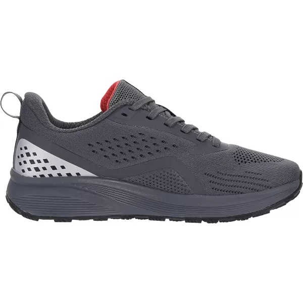 BRONAX Mens Wide Cushioned Supportive Road Running Shoes  Wide Toe Box  Rubber OutsoleS71 Grey