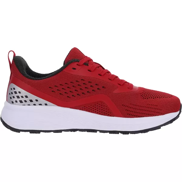 BRONAX Mens Wide Cushioned Supportive Road Running Shoes  Wide Toe Box  Rubber OutsoleS71 Red