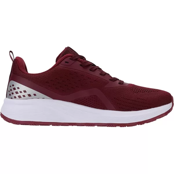 BRONAX Mens Wide Cushioned Supportive Road Running Shoes  Wide Toe Box  Rubber OutsoleS71 Wine Red