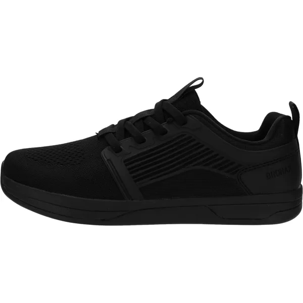 BRONAX Mens Zero Drop Training Shoes with Wide Toe Box  Rubber OutsoleS21  Black