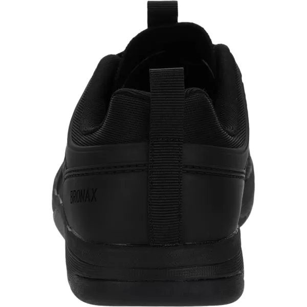 BRONAX Mens Zero Drop Training Shoes with Wide Toe Box  Rubber OutsoleS21  Black