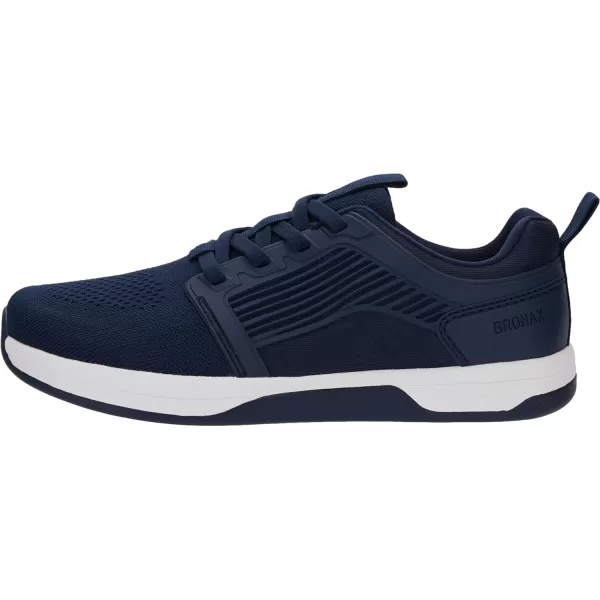 BRONAX Mens Zero Drop Training Shoes with Wide Toe Box  Rubber OutsoleS21  Blue