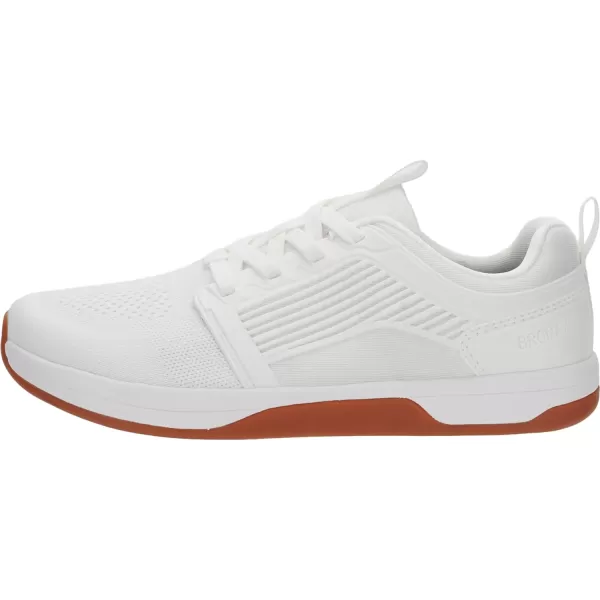 BRONAX Mens Zero Drop Training Shoes with Wide Toe Box  Rubber OutsoleS21  White