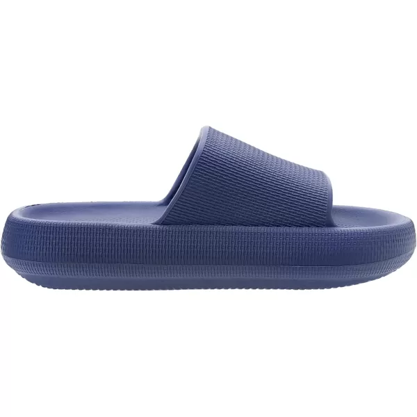 BRONAX Pillow Slippers for Women and Men  House Slides Shower Sandals  Extremely Comfy  Cushioned Thick SoleBlue