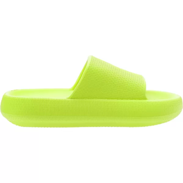 BRONAX Pillow Slippers for Women and Men  House Slides Shower Sandals  Extremely Comfy  Cushioned Thick SoleGreen