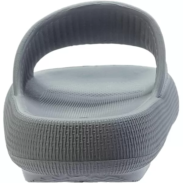 BRONAX Pillow Slippers for Women and Men  House Slides Shower Sandals  Extremely Comfy  Cushioned Thick SoleGrey