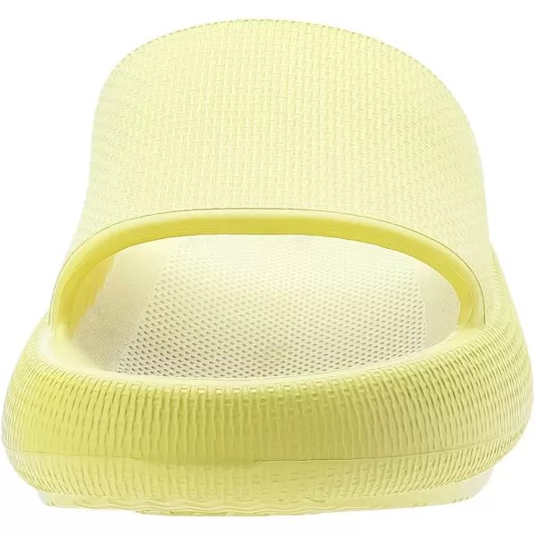 BRONAX Pillow Slippers for Women and Men  House Slides Shower Sandals  Extremely Comfy  Cushioned Thick SoleLemon Yellow