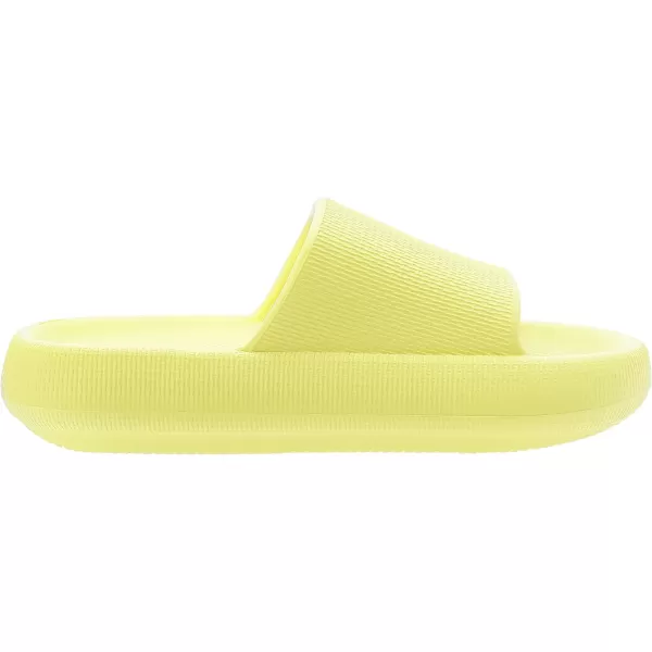 BRONAX Pillow Slippers for Women and Men  House Slides Shower Sandals  Extremely Comfy  Cushioned Thick SoleLemon Yellow