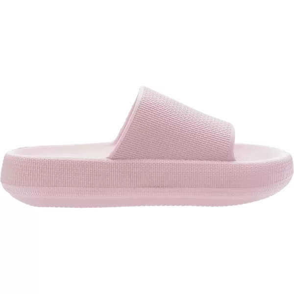 BRONAX Pillow Slippers for Women and Men  House Slides Shower Sandals  Extremely Comfy  Cushioned Thick SolePink