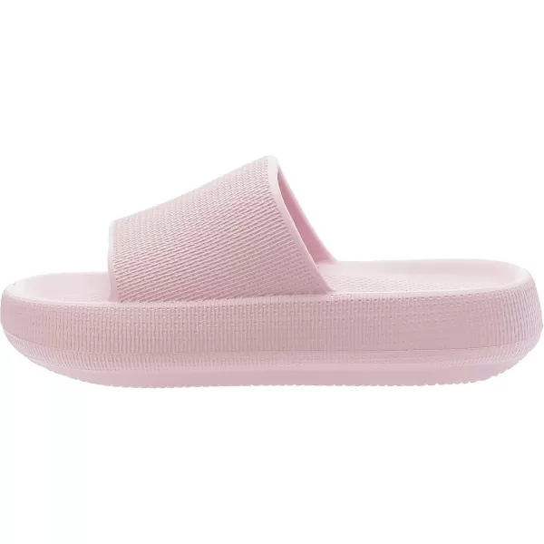 BRONAX Pillow Slippers for Women and Men  House Slides Shower Sandals  Extremely Comfy  Cushioned Thick SolePink