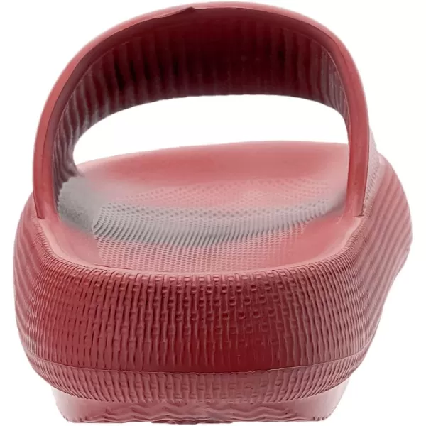BRONAX Pillow Slippers for Women and Men  House Slides Shower Sandals  Extremely Comfy  Cushioned Thick SoleRed