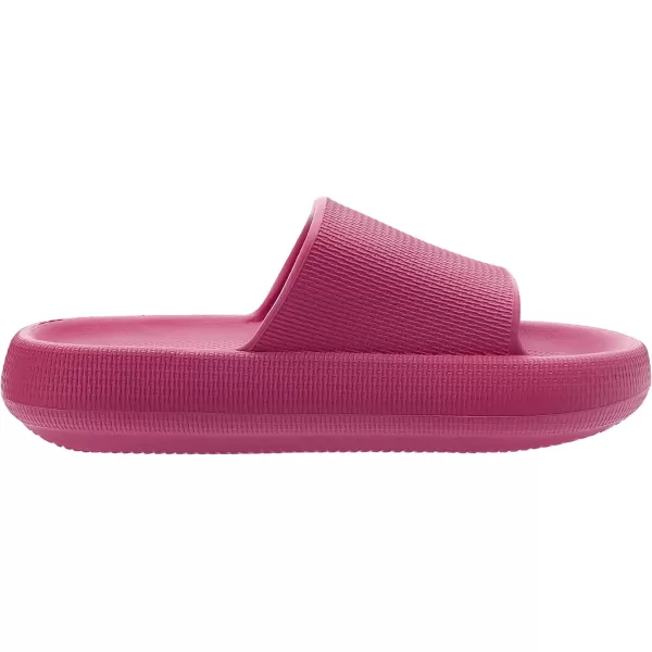 BRONAX Pillow Slippers for Women and Men  House Slides Shower Sandals  Extremely Comfy  Cushioned Thick SoleRose Red