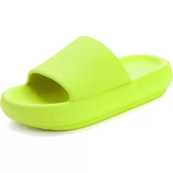 BRONAX Pillow Slippers for Women and Men  House Slides Shower Sandals  Extremely Comfy  Cushioned Thick SoleGreen