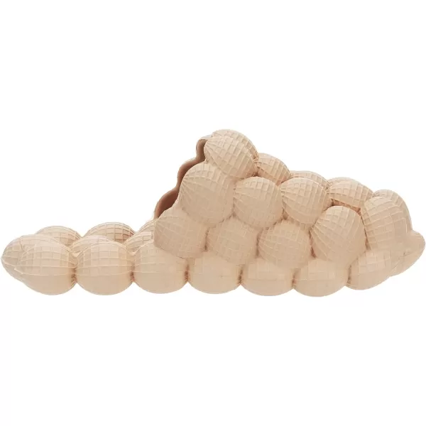 BRONAX Bubble Slides for Adults and Kids  Ultra Cushioned Funny Lychee Massage SlippersBrown