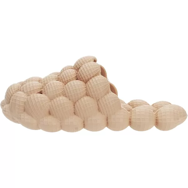 BRONAX Bubble Slides for Adults and Kids  Ultra Cushioned Funny Lychee Massage SlippersBrown
