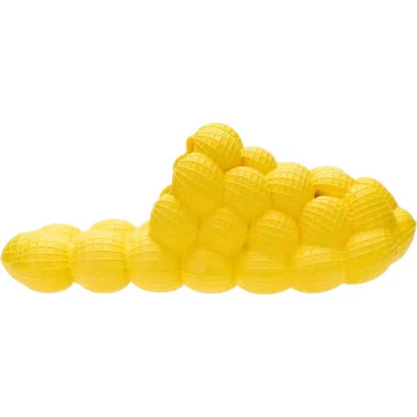 BRONAX Bubble Slides for Adults and Kids  Ultra Cushioned Funny Lychee Massage SlippersYellow