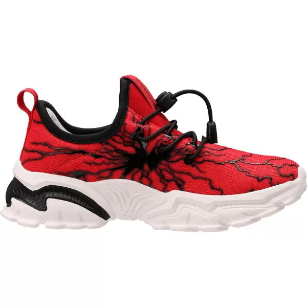 BRONAX LittleBig Boys Comfortable Graffiti Personality Tennis ShoesA Red