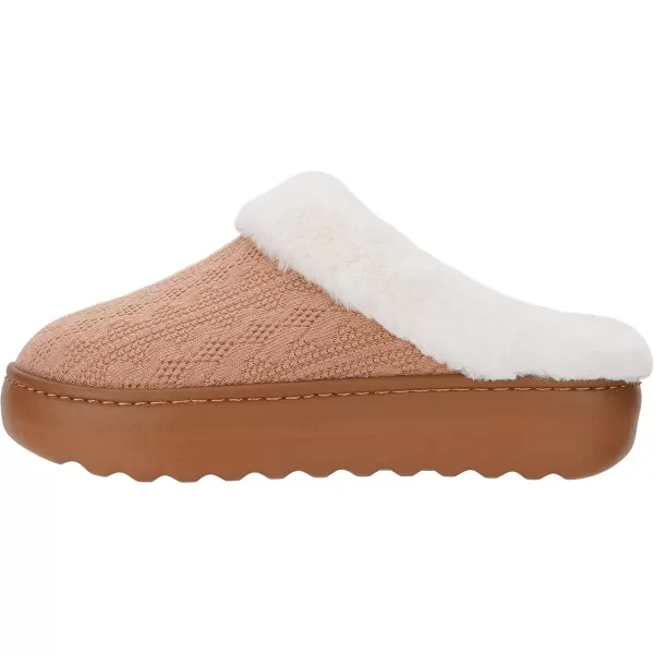 BRONAX Pillow Warm Fuzzy House Slippers for Women with Cushioned Thick SoleBrown