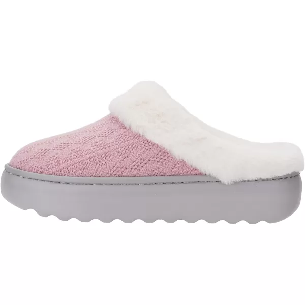 BRONAX Pillow Warm Fuzzy House Slippers for Women with Cushioned Thick SolePink