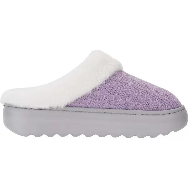 BRONAX Pillow Warm Fuzzy House Slippers for Women with Cushioned Thick SolePurple