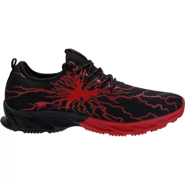 BRONAX Tennis Shoes for Men Comfy Running Walking Fitness Outdoor Sports Gym Athletics Adult Sneakers Male Jogging FootwearBlackRed