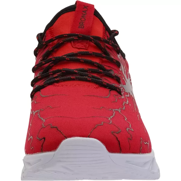 BRONAX Tennis Shoes for Men Comfy Running Walking Fitness Outdoor Sports Gym Athletics Adult Sneakers Male Jogging FootwearRed