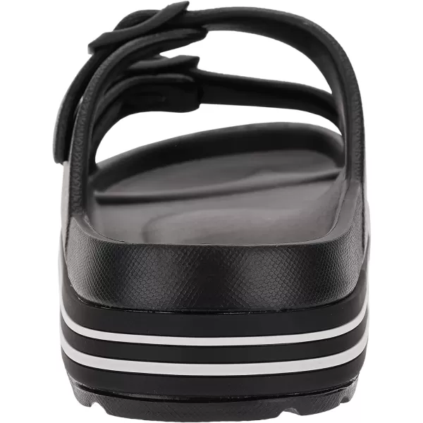 BRONAX Womens Recovery Adjustable Strap Sandals with  Arch SupportY16  Black