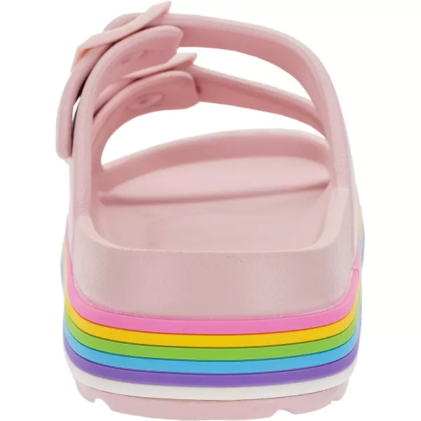 BRONAX Womens Recovery Adjustable Strap Sandals with  Arch SupportY16  Pink
