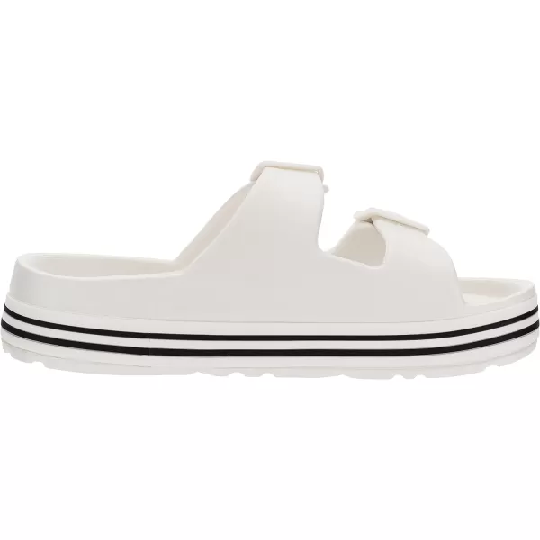 BRONAX Womens Recovery Adjustable Strap Sandals with  Arch SupportY16  White