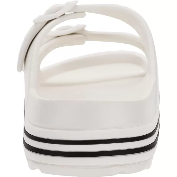 BRONAX Womens Recovery Adjustable Strap Sandals with  Arch SupportY16  White