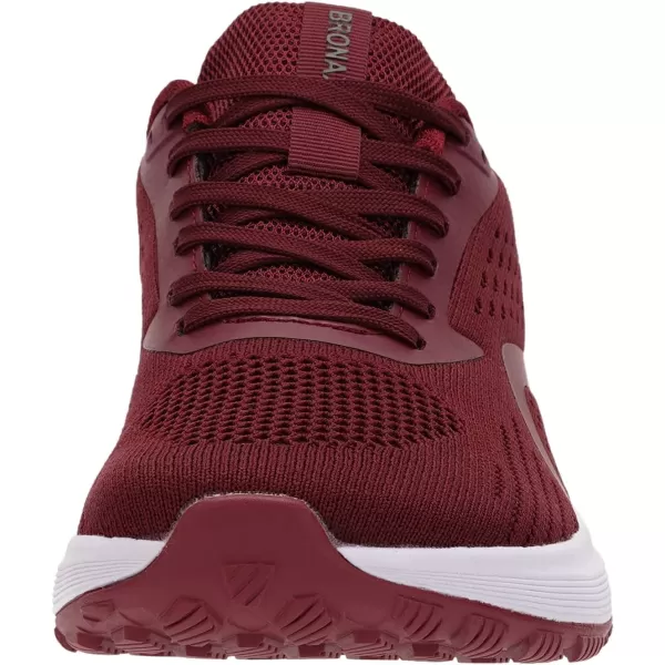 BRONAX Womens Wide Toe Box Road Running Shoes  Wide Athletic Tennis Sneakers with Rubber OutsoleWine