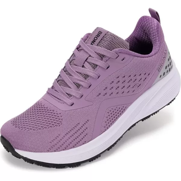 BRONAX Womens Wide Toe Box Road Running Shoes  Wide Athletic Tennis Sneakers with Rubber OutsolePurple