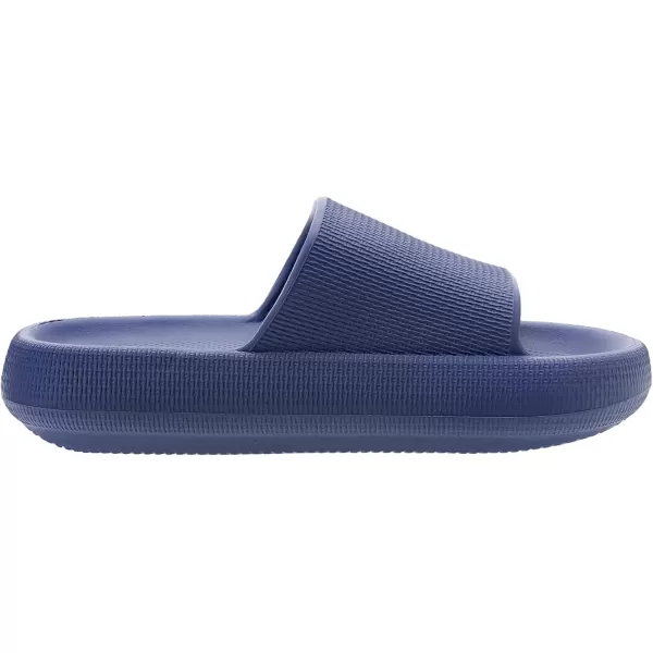 BRONAX Pillow Slippers for Women and Men  House Slides Shower Sandals  Cushioned Thick SoleBlue
