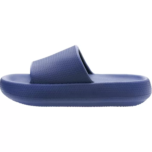 BRONAX Pillow Slippers for Women and Men  House Slides Shower Sandals  Cushioned Thick SoleBlue