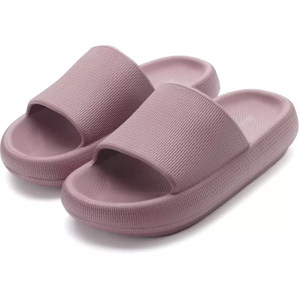 BRONAX Pillow Slippers for Women and Men  House Slides Shower Sandals  Cushioned Thick SoleBlush