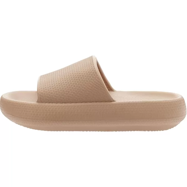 BRONAX Pillow Slippers for Women and Men  House Slides Shower Sandals  Cushioned Thick SoleBrown