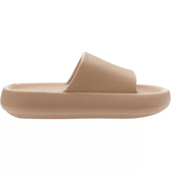BRONAX Pillow Slippers for Women and Men  House Slides Shower Sandals  Cushioned Thick SoleBrown