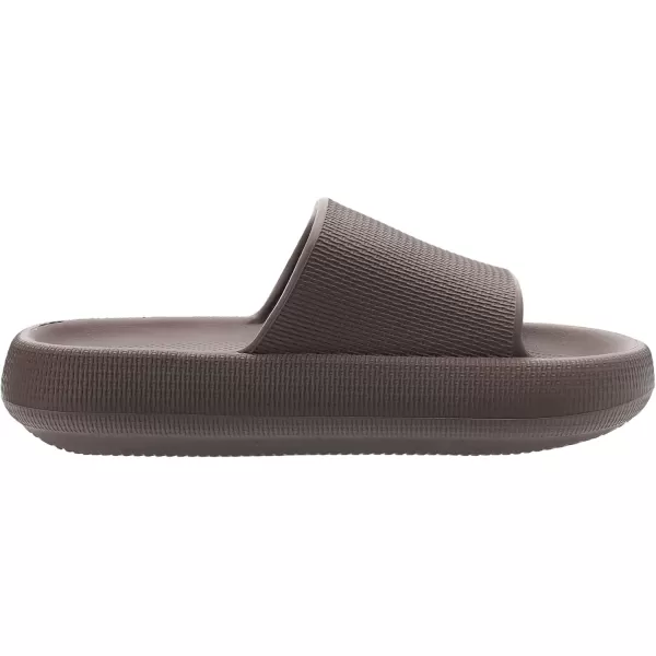 BRONAX Pillow Slippers for Women and Men  House Slides Shower Sandals  Cushioned Thick SoleChocolate