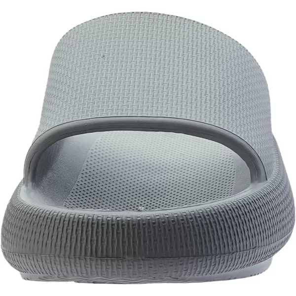 BRONAX Pillow Slippers for Women and Men  House Slides Shower Sandals  Cushioned Thick SoleGrey